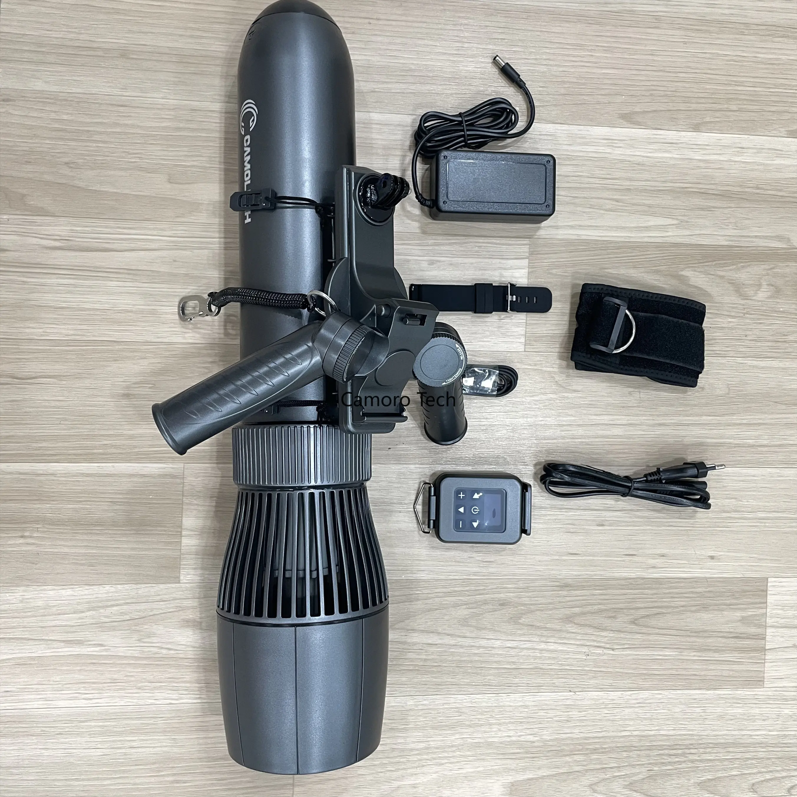 CAMORO 700W Propulsor subacuático con tablero Sup y soporte, hélice de buceo para correr 2H Scooter submarino para buceo en piscina