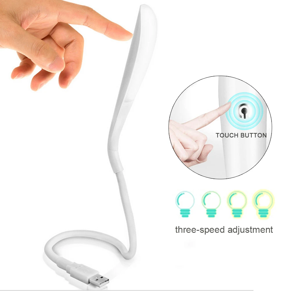Mini Tragbare USB LED Licht Touch Sensor Lichter Dimmbare Einstellbare Helle Tisch Schreibtisch Lampe Für Power Bank PC Laptop Notebook