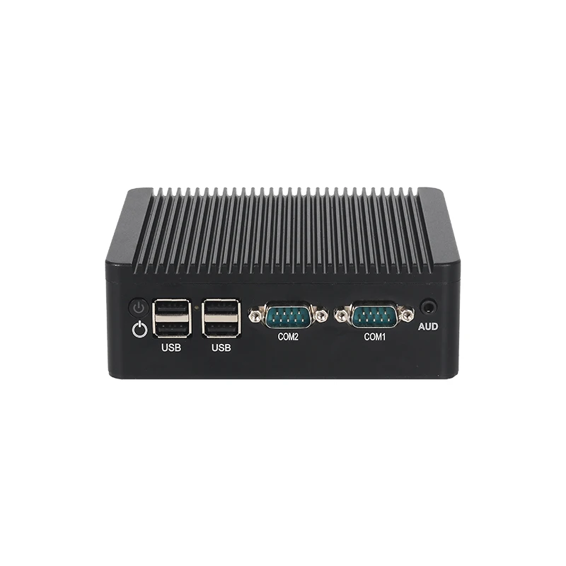 Lüfterloser Industrie-Mini-PC mit Inter N2840/J2900, unterstützt Windows10 LINUX mit 6xUSB 4xRS232/485 COM 2xLAN HDMI VGA-Computer