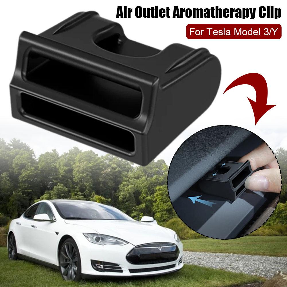 Air Outlet Aromaterapia Clip Holder, interior do carro elétrico, Tesla Model Y 3