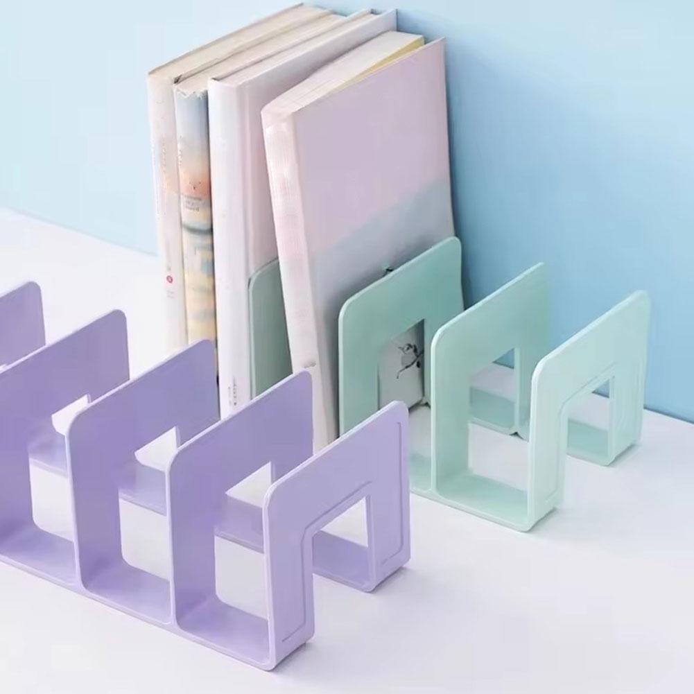 Bookends Stand Bookshelf Desktop Decor Storage Rack Bookend Book Holder School Stationery Office Desktop File Organizer