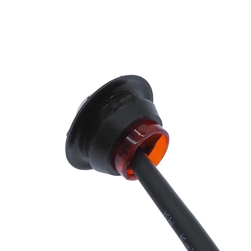 Luces de posición laterales redondas para remolque de 12V, LED impermeables para luces de liquidación de camiones, lámpara de señal de giro para camión