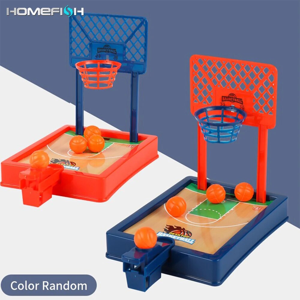 Basketballspiel. Mini-Desktop-Tischplatte, tragbares Reise- oder Bürospielset für drinnen oder draußen. Lustiges Sport-Neuheitsspielzeug oder Geschenk