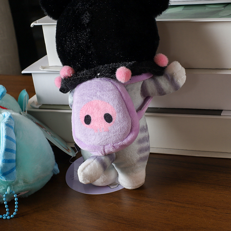 Sanrio My Melody Cartoon Plüschfüllpuppe Kreative Cross-Dressing-Serie Hello Kitty Rucksack-Anhänger Geburtstagsgeschenk für Mädchen