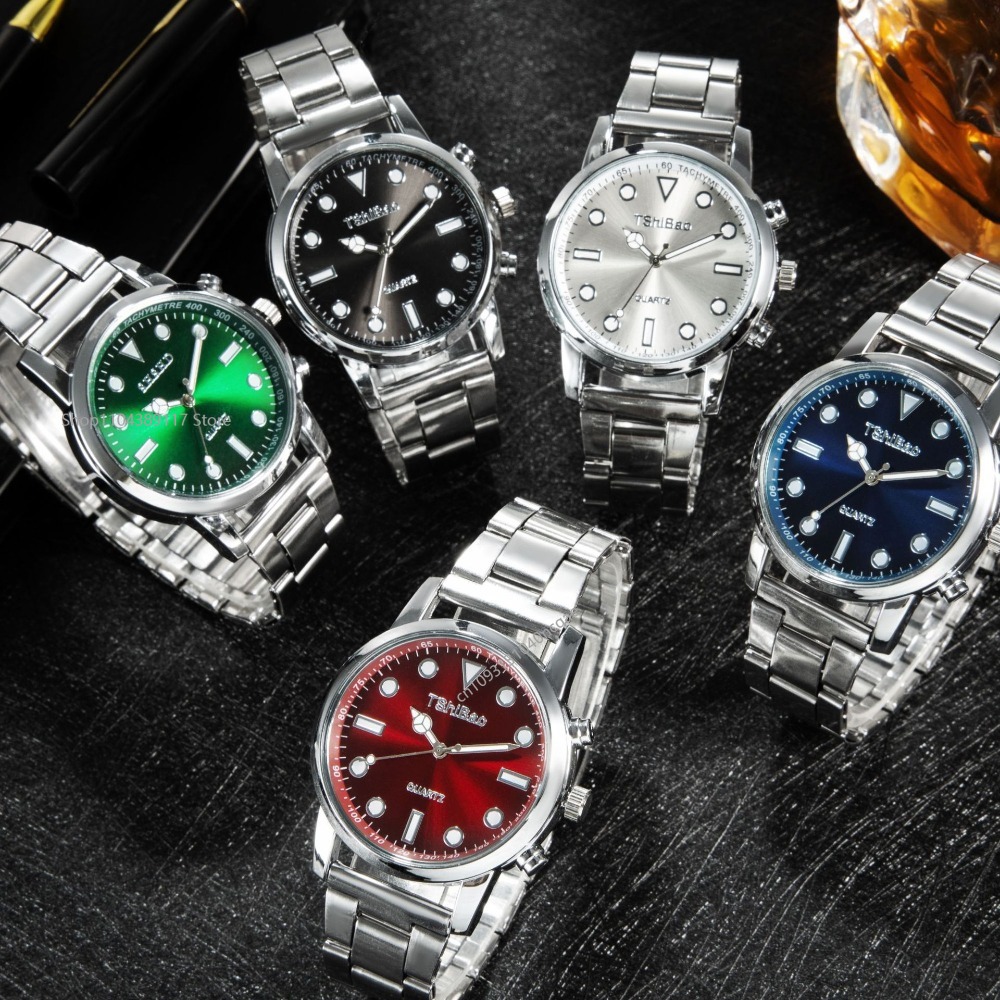 Роскошные наручные часы для мужчин, модные аналоговые кварцевые часы с ремешком из нержавеющей стали, мужские часы, повседневные цифровые часы-браслет