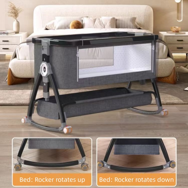 Krippe abnehmbare Pflege Shaker klappbare höhen verstellbare multifunktion ale tragbare Neugeborenen Baby Patchwork Queen-Bett