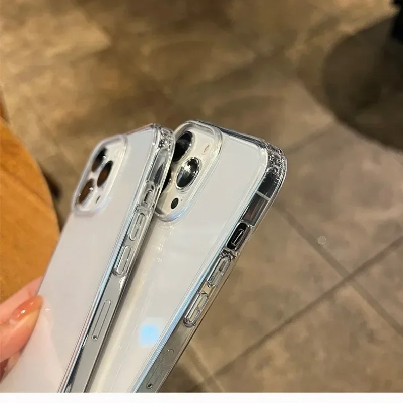 Luxuriöse transparente weiche Acryl-Handyhülle für iPhone 16 15 Pro Max 11 12 13 14 15 Pro XS XR 7 8 Plus, stoßfeste Abdeckung