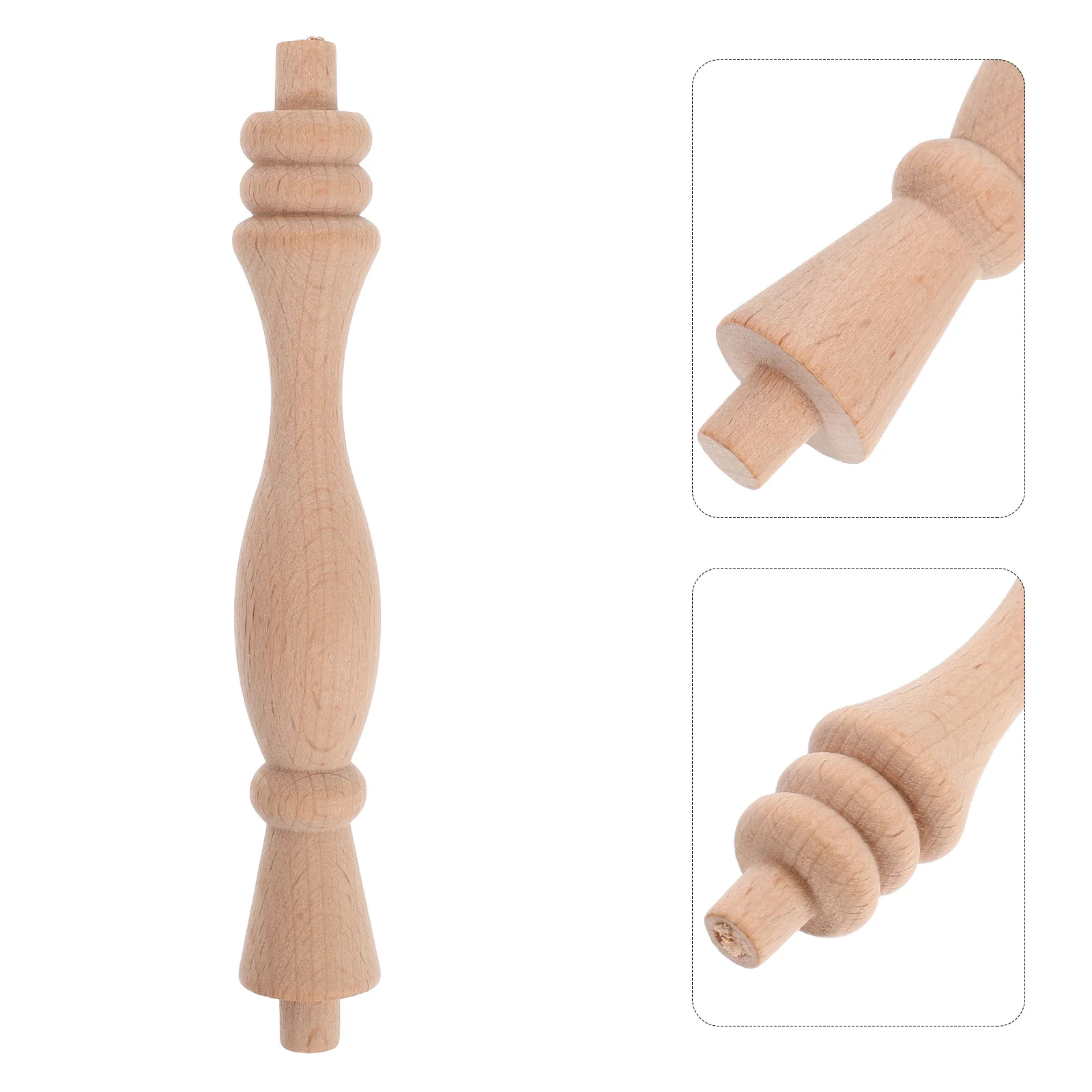 Husillos de balaustre de madera sin terminar para escaleras, columna romana, Pilar, armario, estante de vino, decoración artesanal, escalera de repuesto, 2 uds.