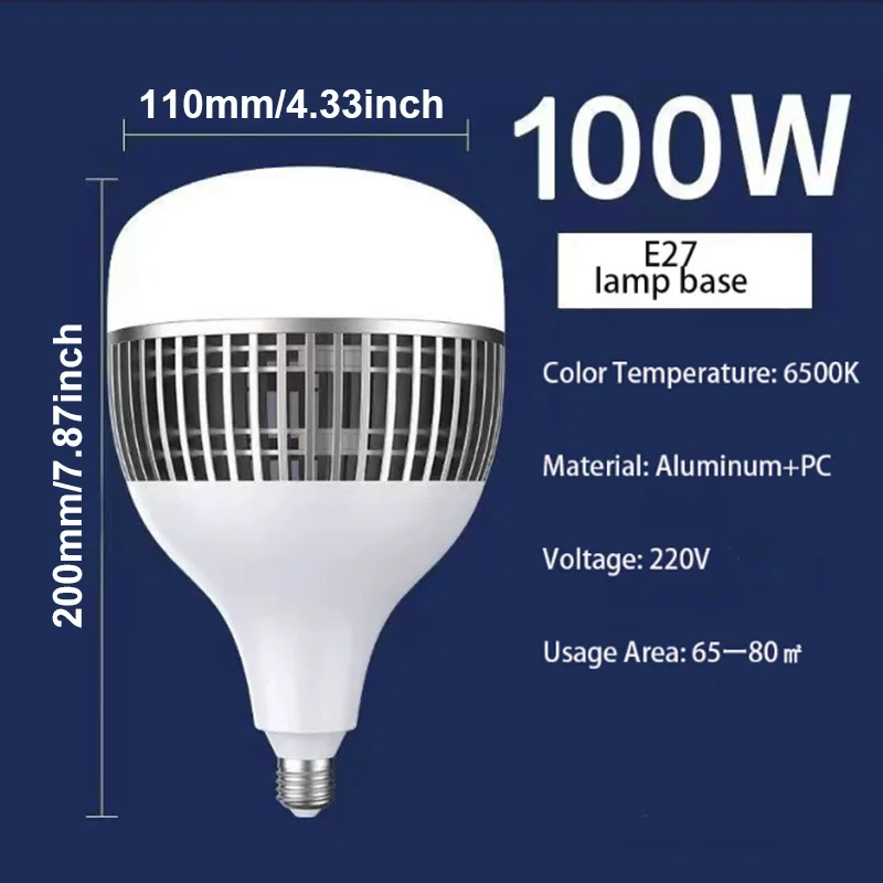 1pc 11x20CM Super Power E27 Led-lampe Leuchte Garage Licht 220V Für Haus Für hause Beleuchtung 100W Hohe Helligkeit Lampen