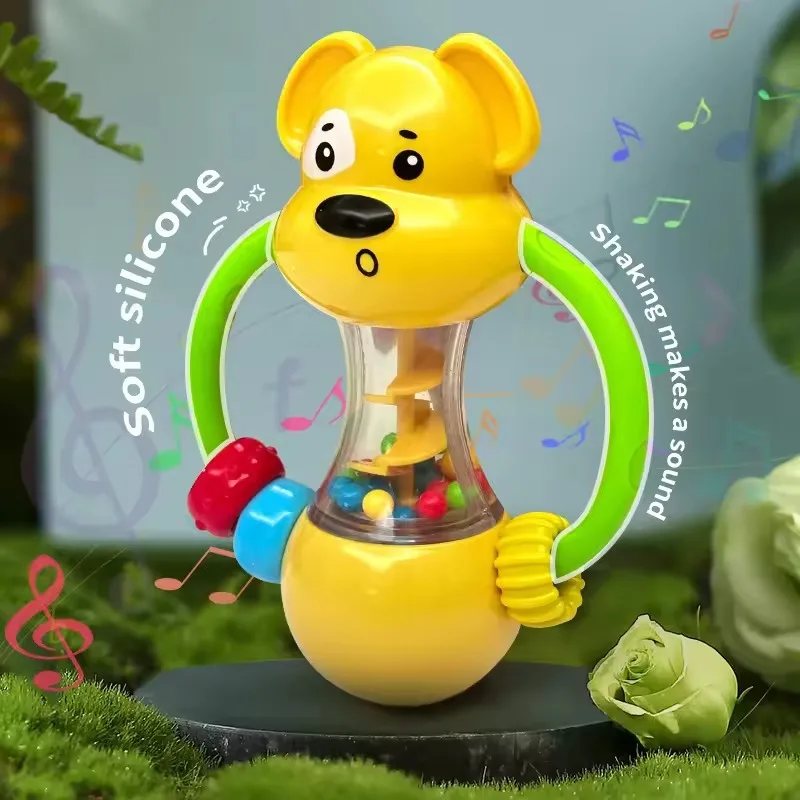 Soft Baby Grasping Ball Rattles with Bell Ball Early Education Educational Sensory Toy Random Color