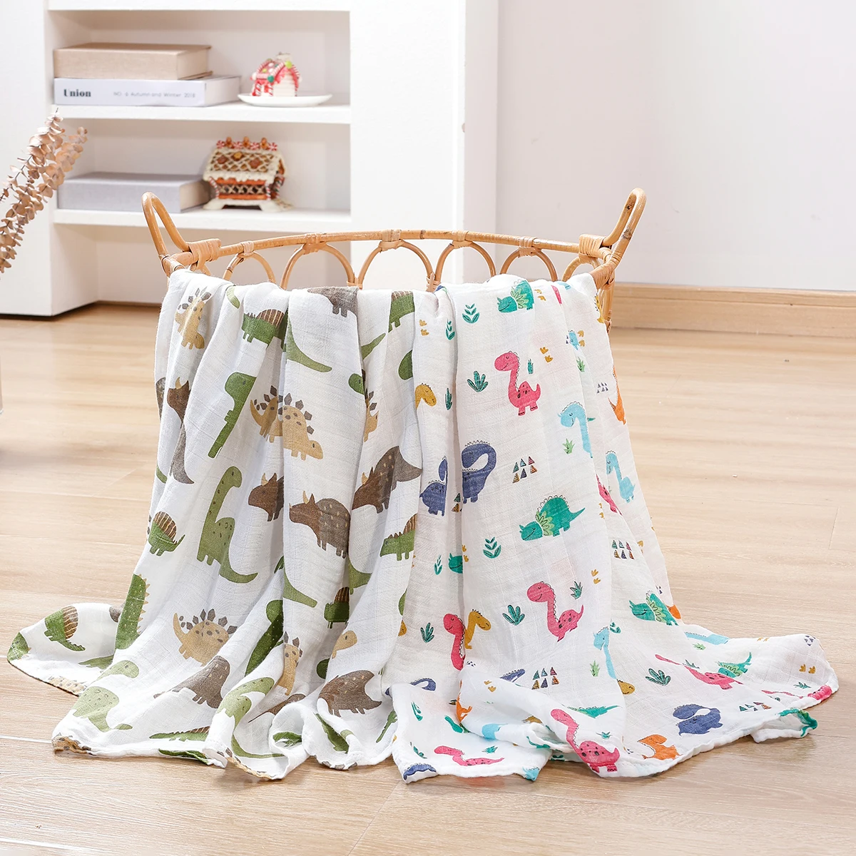 Kangobaby 2 unids/set 70% bambú + 30% algodón suave manta envolvente para bebé mantas de muselina de algodón para bebé colcha de muselina de bambú 100% para recién nacido