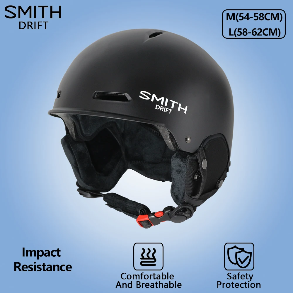 Kask narciarski SMITH DRIFT Lekki Odporny na Wstrząsy Zimowy Snowboard Snowmobile Łyżwiarstwo Męski Damski Młodzieżowy Dziecięcy Dorosły Sporty Outdoorowe