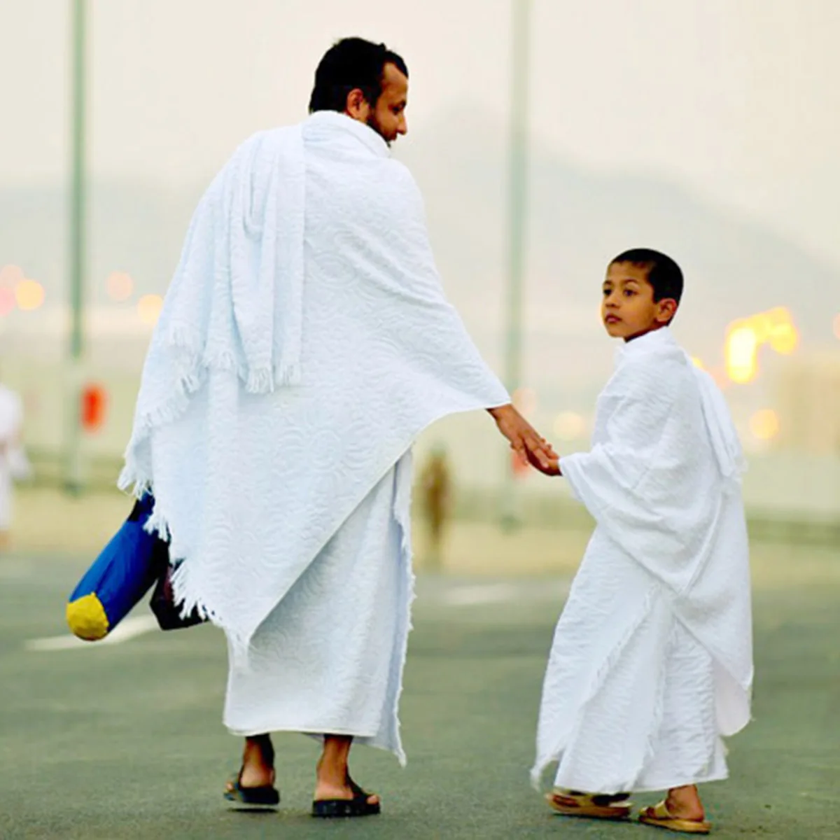 Nam 2 Cái Áo Ihram Hành Hương Khăn Ả Rập Hồi Giáo Mecca Hajj Hồi Giáo Ramadan Cầu Nguyện Thờ Trang Phục Khăn Choàng Jubba Thobe