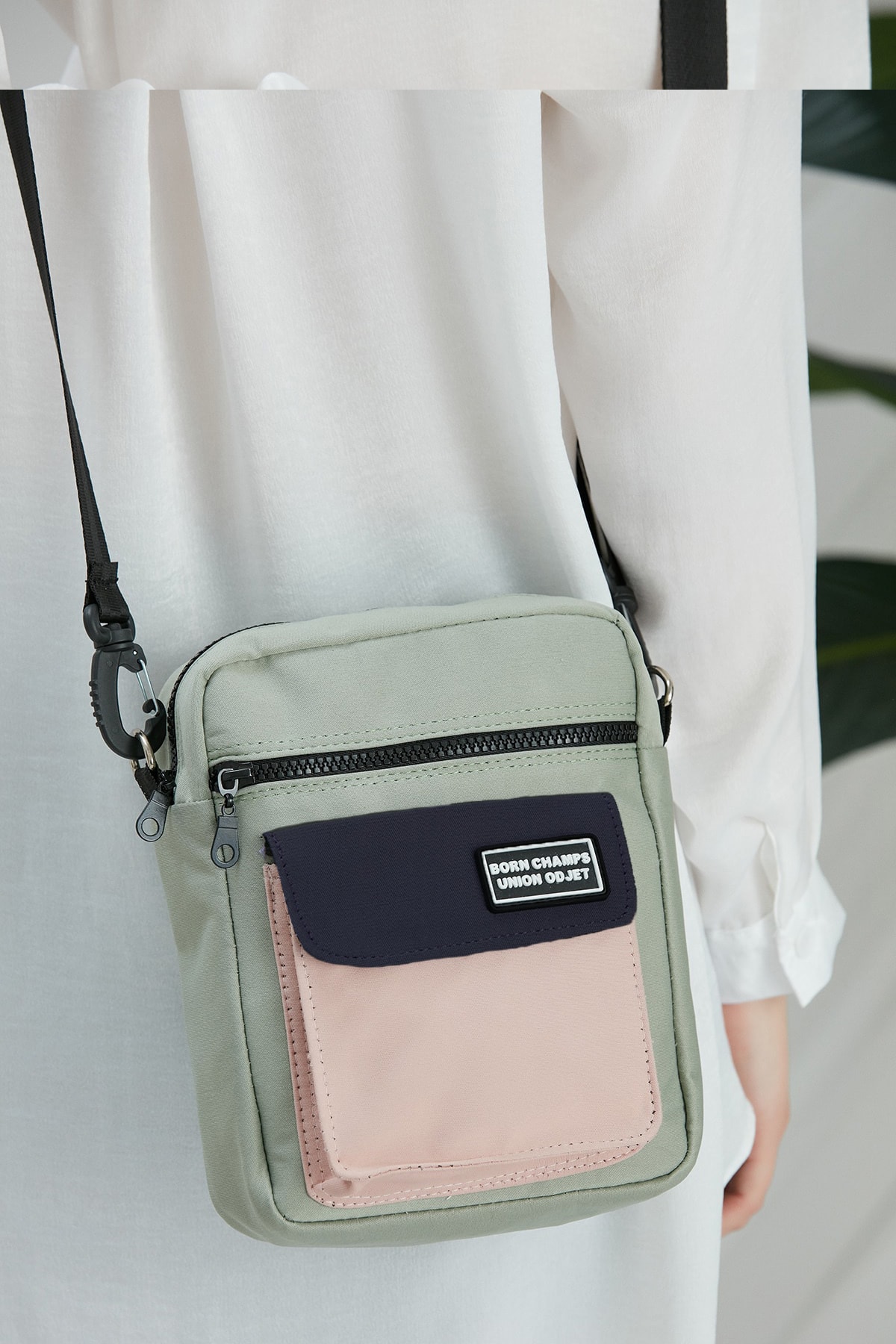 U2s Tas Bahu Motif Hijau/Bubuk/Hitam Union Odjet (Ukuran: 22 Atas: 17 Lebar: 7 Cm) Kualitas Tren Mode Musim 2022