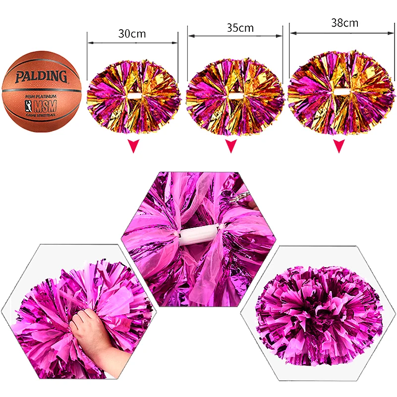 10 Chiếc Tay Cầm Phong Cách Thể Thao Đồng Đội Pompom Cổ Vũ Trận Đấu Lớn Pom Câu Lạc Bộ Khiêu Vũ Đạo Cụ Hoa Game Cổ Vũ Trang Trí Hoa