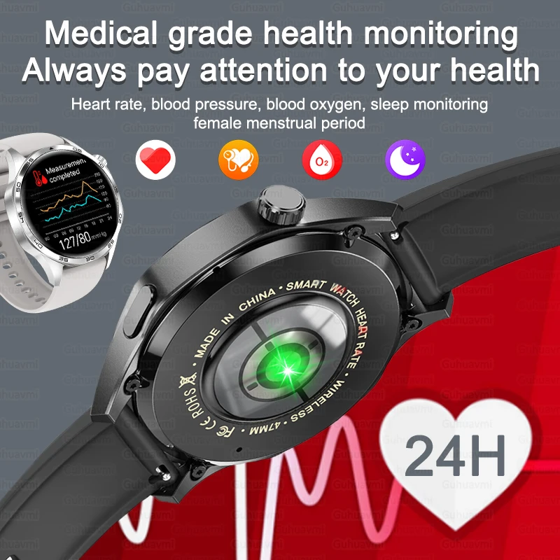 Para HUAWEI IOS deporte al aire libre GPS reloj inteligente hombres 1,53 pulgadas HD AMOLED pantalla IP68 impermeable Bluetooth llamada NFC Smartwatch 2024