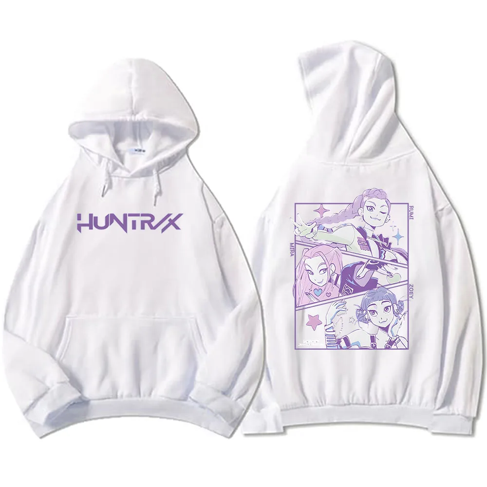 Sudaderas con capucha para hombre y mujer, sudaderas con gráficos de película KPop Demon Hunters, jerséis cálidos con capucha de lana, Top con estampado de Sudadera a la moda para hombre 2025