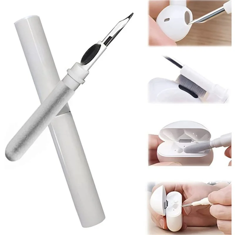 Bolígrafo de limpieza de auriculares inalámbricos con Bluetooth, Kit de limpiador de estuche de auriculares duradero, cepillo de limpieza para AirPods Por Samsung Xiaomi