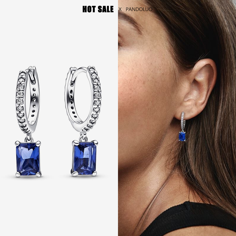 Pendiente de Plata de Ley 925 2024, novedad en pendientes colgantes con dijes de sol y luna, joyería para regalos de fiesta y Festival de aniversario para mujer