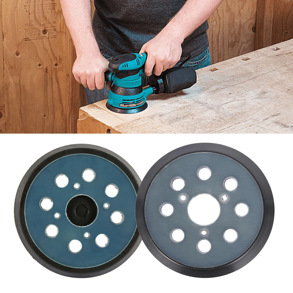 Almohadilla de lijadora de 5 pulgadas y 8 agujeros, reemplazo de LIJADORA ORBITAL de 125mm, instalación Makita, almohadilla de respaldo para lijadora de gancho y bucle, accesorios para lijadora