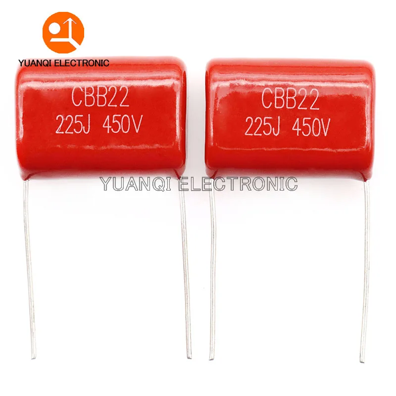 10 Uds 63V 100V 250V 400V 450V 630V 2000V 103J 104J 105J 155J 223J 224J 225J 334J 474J 475J CBB condensador de película de polipropileno