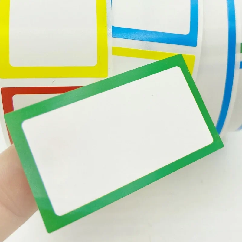 250PCs Waterproof Blank Stickers Self Adhesive Assorted Removable Label Stickers Name Tag Bottle File Office School Supplies