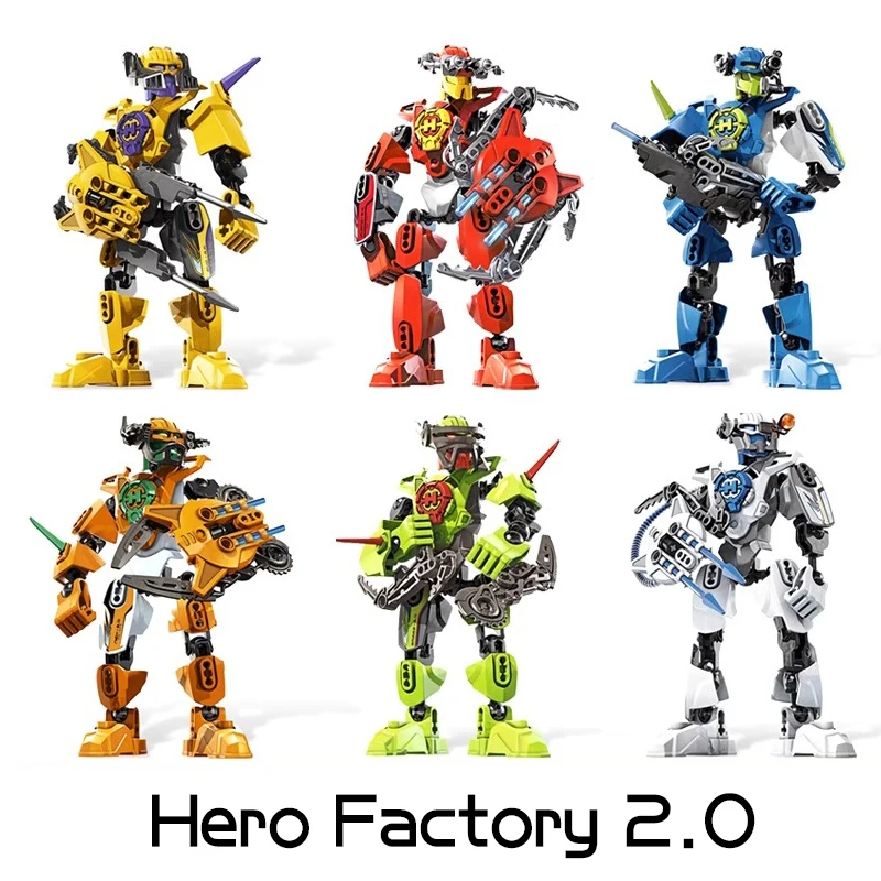 Hero โรงงาน Star Warrior Bionicle Building Blocks Furno Evo รวมหุ่นยนต์ Mech รุ่นอิฐของเล่นเด็กคริสต์มาสของขวัญ