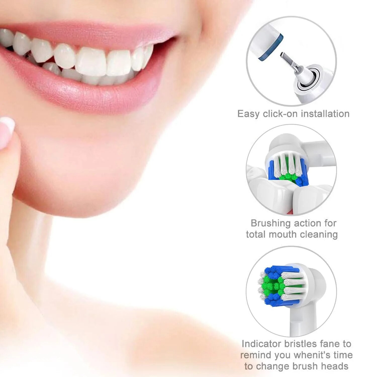 Clearance_20pcs Elektrische Opzetborstels Voor SB17A(SB-17A)Oral-B Triumph,Professionele Zorg,Vitaliteit,Advance Power,Plak Control,