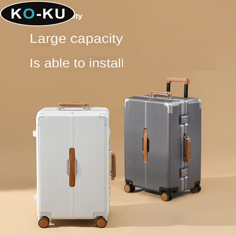 KO-KU Aluminiumrahmen, großes Fassungsvermögen, Gepäck, 50,8 cm, Boardingbox, 24/26/28 Zoll, Trolley-Koffer, männlicher Multifunktionskoffer