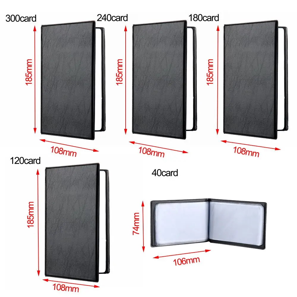40/120/180/240/300 การ์ด ID บัตรเครดิตผู้ถือหนังสือกรณีหนังธุรกิจ ID บัตรเครดิตผู้ถือกรณีการ์ดอัลบั้ม