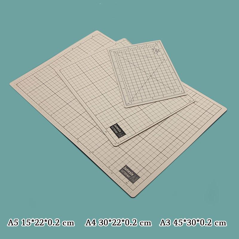 A2 Two-color Cutting Board Diy Manual Rubber Stamp Carving Pad Cutting Board Cutting Grid Pvc Grid Line Self-healing Cutting Pad