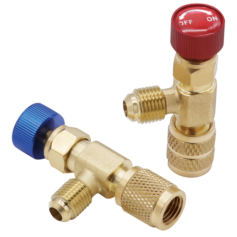 1PC Air Conditioner plus Safety Liquid Valve R410 R22 Refrigerant Vacuum Maintenance Switch R22 Detection Tool