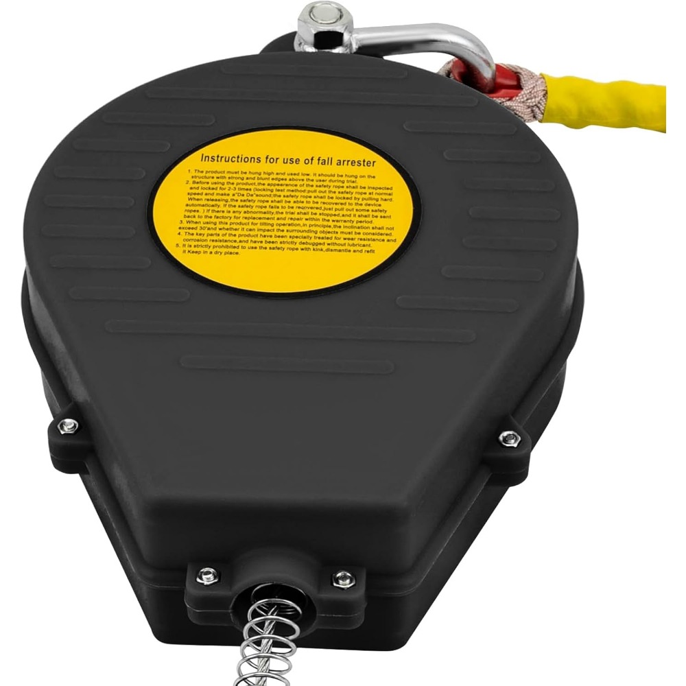 49ft Safety Self Retracting Lifeline Fall Arrester Fall Protection Device with Alloy Steel Hook for Engineering Construction Etc