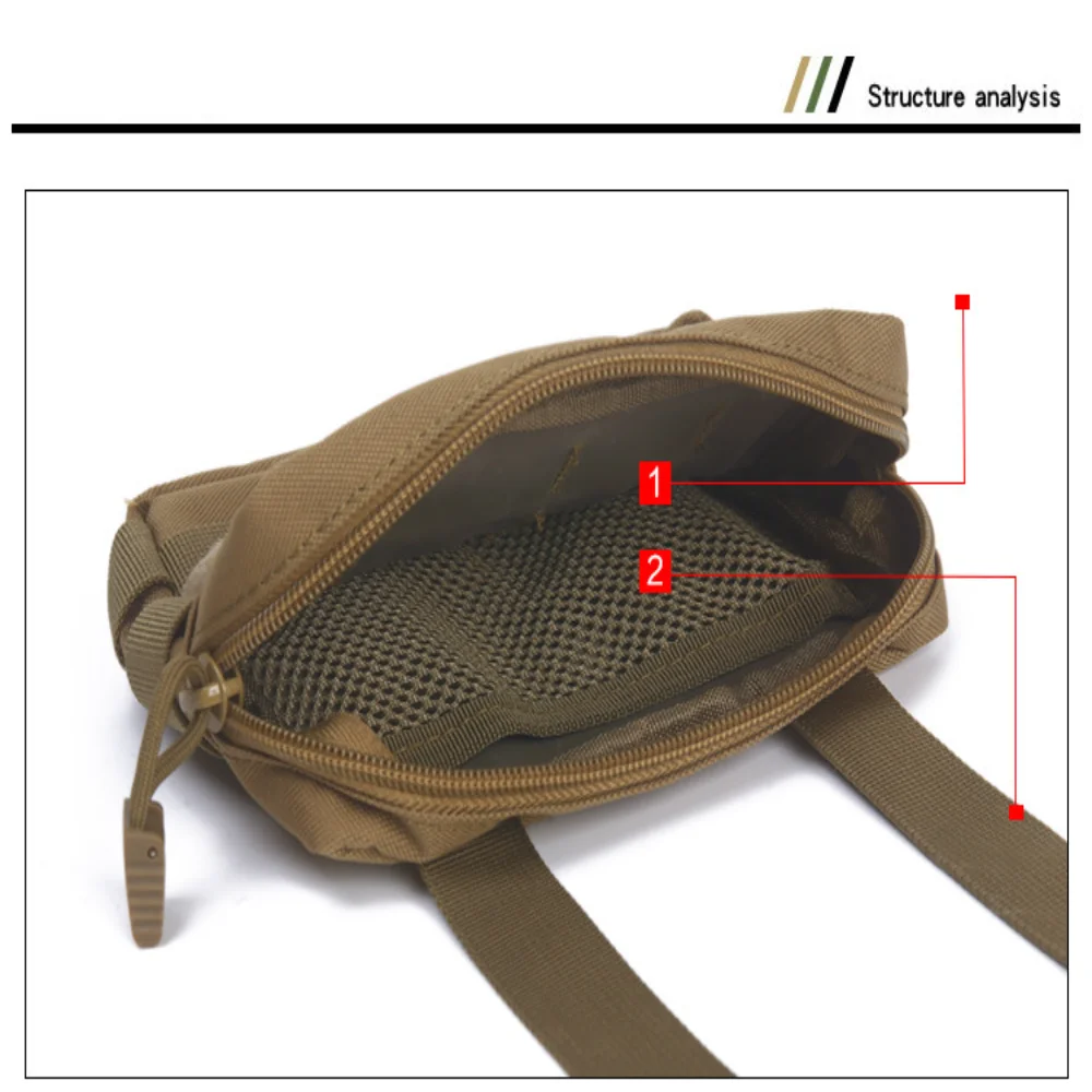 MOLLE-男性用の戦術的なEDCバッグ,ウエストバッグ,電話ポーチ,キャンプ,狩猟アクセサリー,ベルト,医療,応急処置ポーチ