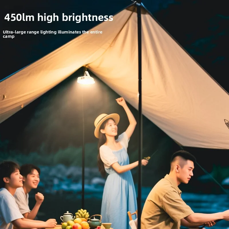 Illuminazione di emergenza Lampada da campeggio solare Tenda da esterno portatile Lampada a sospensione a LED ricaricabile SMD con display digitale