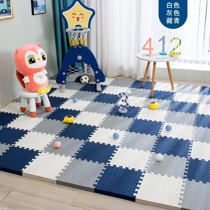 12 pçs 30*30*1cm espuma bebê jogar esteira quebra-cabeça crianças intertravamento exercício telhas tapetes telhas de chão brinquedo tapete macio