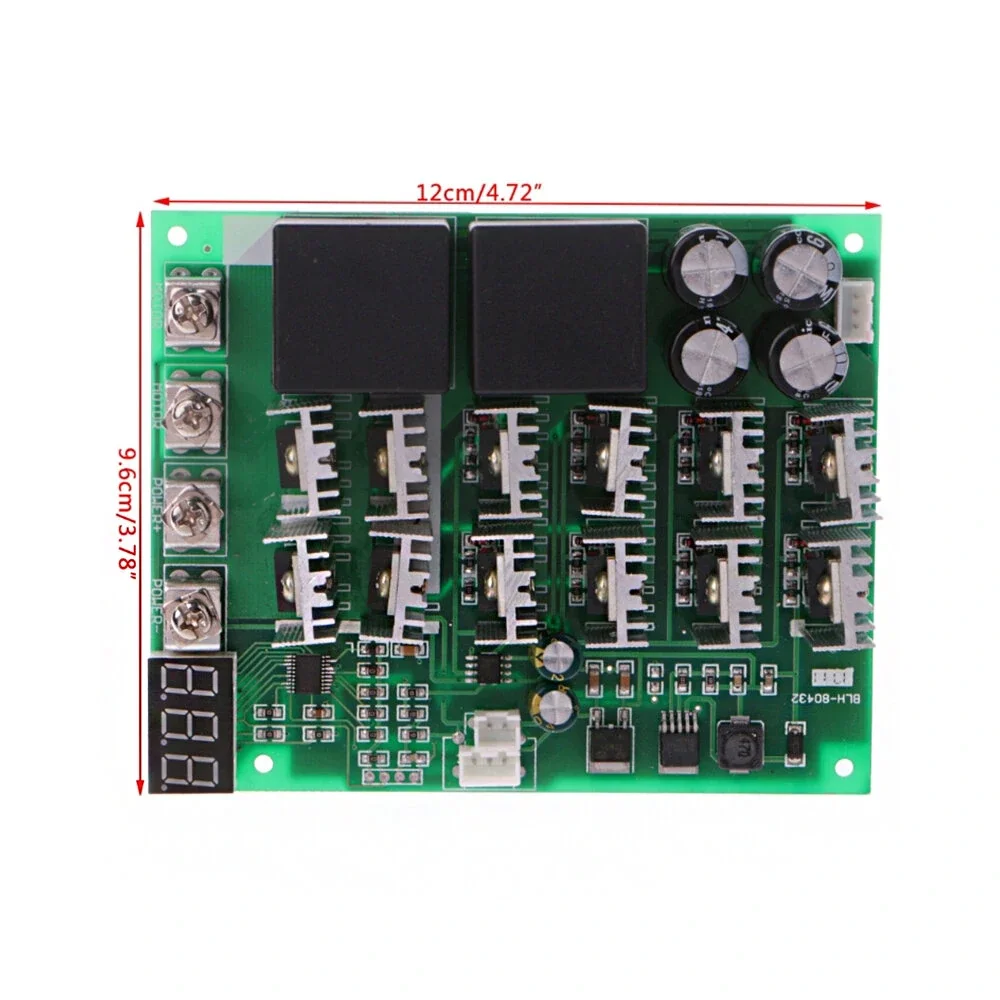 RONXII DC 10-55V 100A Controlador de velocidad del motor PWM HHO RC Interruptor de control inverso con pantalla LED