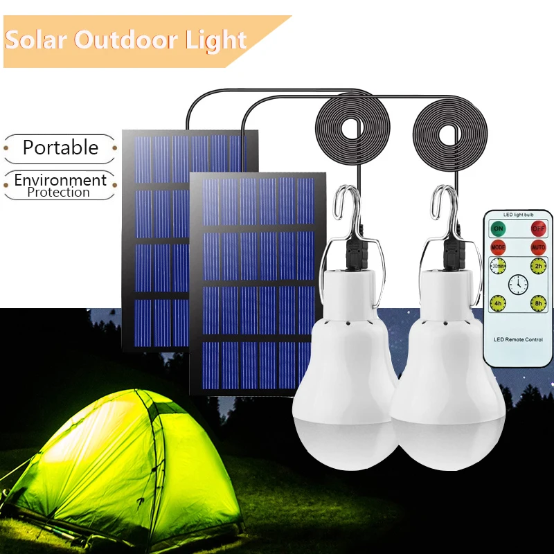 USB/Solar Charging Emergency LED Solar Bulb Sunlight Powered Lamps Waterproof Hanging Portable Bulb for Outdoor Indoor House