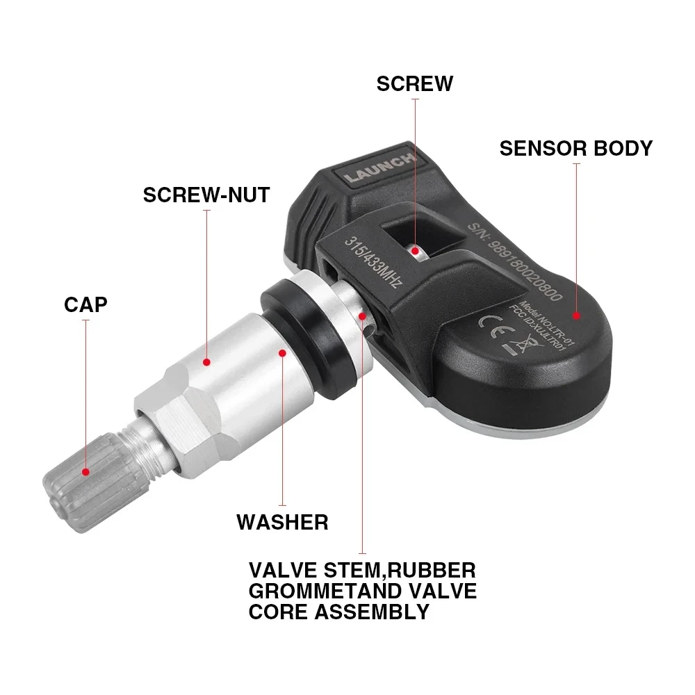 LAUNCH X431 2 в 1 RF-SENSOR 315 МГц и 433 МГц Датчик TPMS Инструменты для ремонта шин Сканер Датчики давления в шинах Тестер Программирование