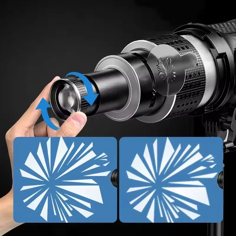 Bowens montagem projetor acessório holofote óptico snoot fotografia kit para cob monolight retratos 5 filtros de cor 25 gobos