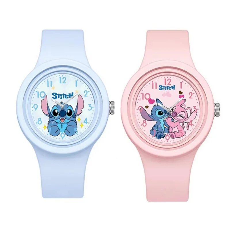 Часы Disney Anime Stitch Kawaii Lilo & Stitch, детские часы, спортивные силиконовые часы, часы с мультяшным стежком, детские игрушки, подарки