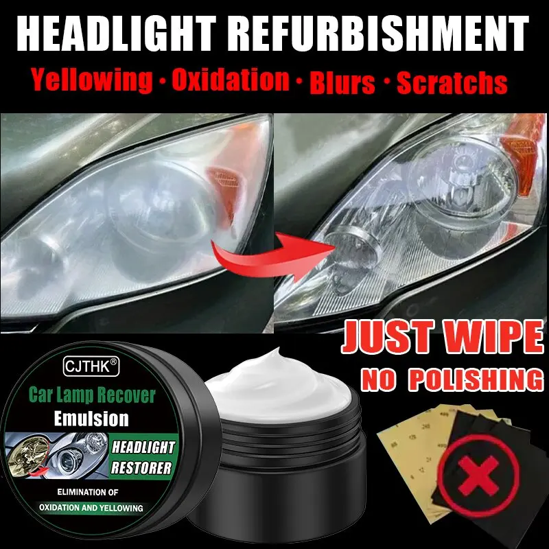 Autokoplamp Restauratie Polijstsets Koplamp Krasverwijderaar Reparatie Reinigingspasta Verwijder oxidatie Koplamp Polijstvloeistof