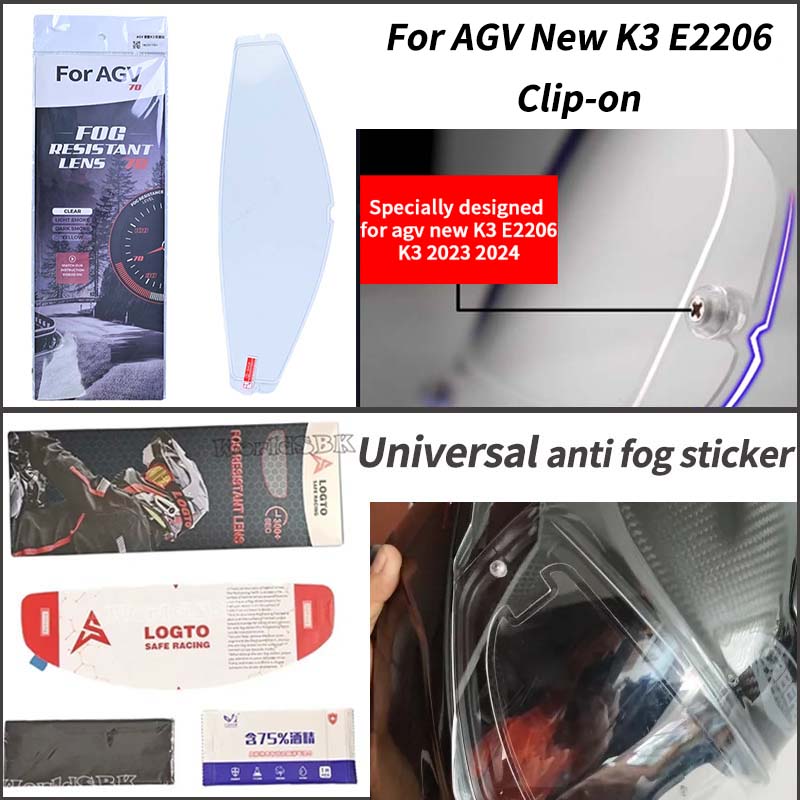 Козырек для шлема для нового AGV K3 DOT (E2206) K3 2023 2024, линзы для мотоциклетного шлема, защита лобового стекла, очки, аксессуары из слюды