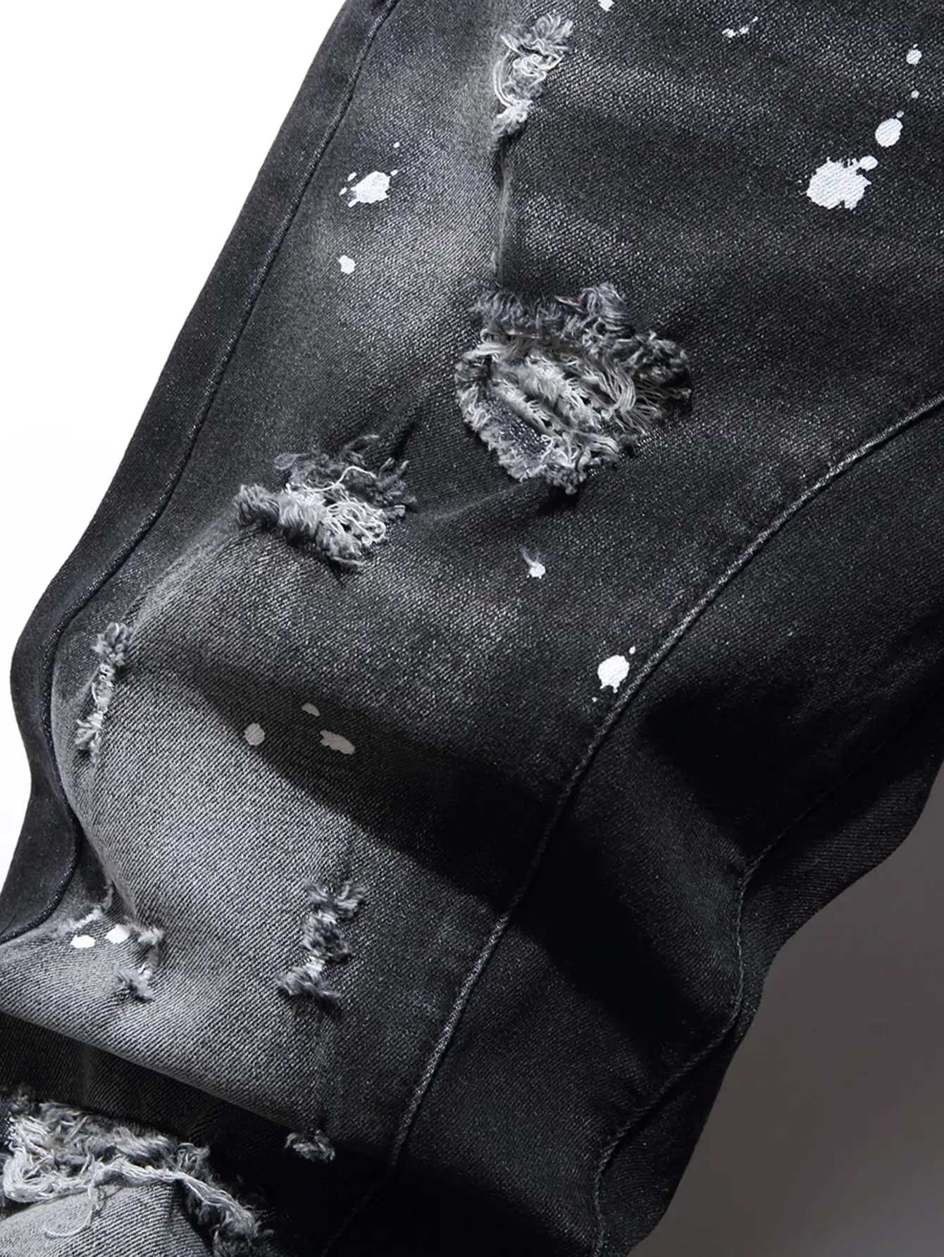 สีดำผู้ชายกางเกงยีนส์ผ้ายืดทรงสกินนี่รัดรูปขายาวพอดีตัวสำหรับผู้ชายกางเกงยีนส์ลำลองแนวสตรีทสวมใส่ celana JEANS Panjang