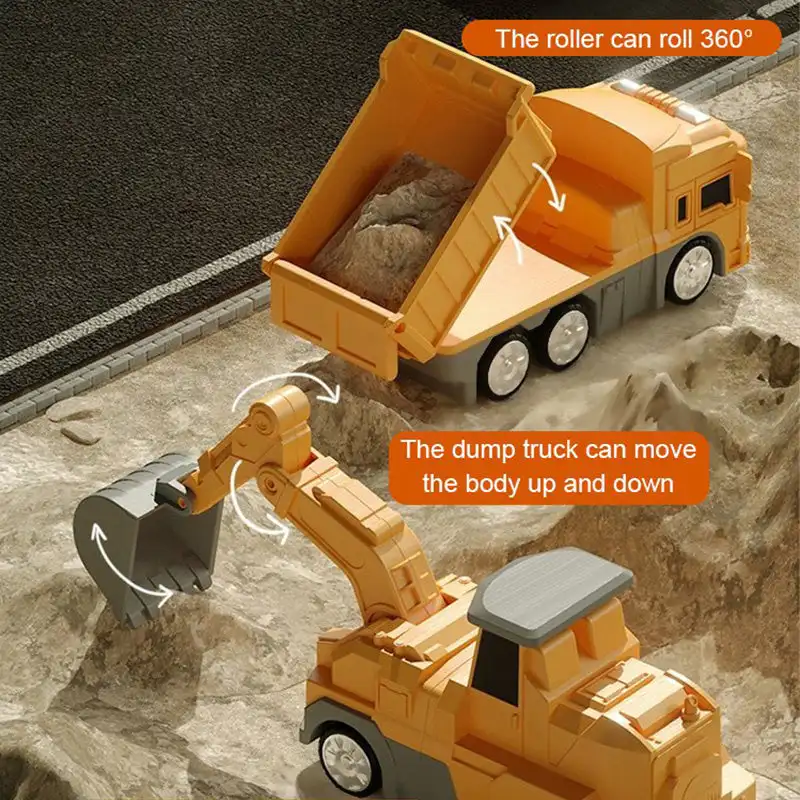 Magnetische Verformung Roboter technik Auto Bagger Mischer LKW Kinder multifunktion ale Kombination Transformation Roboter Spielzeug