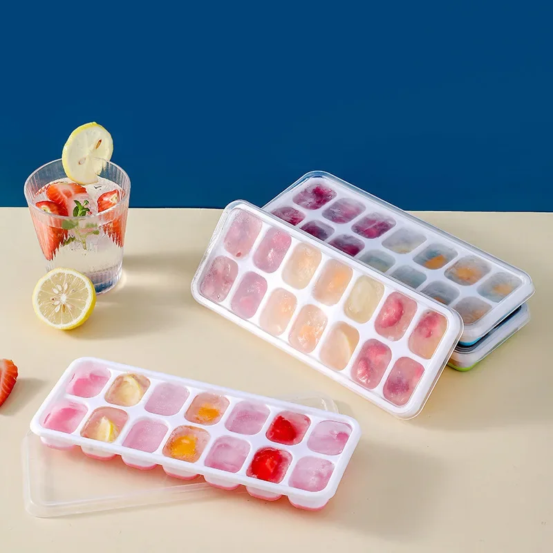14 Grid Ice Cube Tray Silicone Mold Square Ice Cube Tray Mold Ice Cube Maker Non-toxic Durable Bar Pub Wine Ice Blocks Maker.