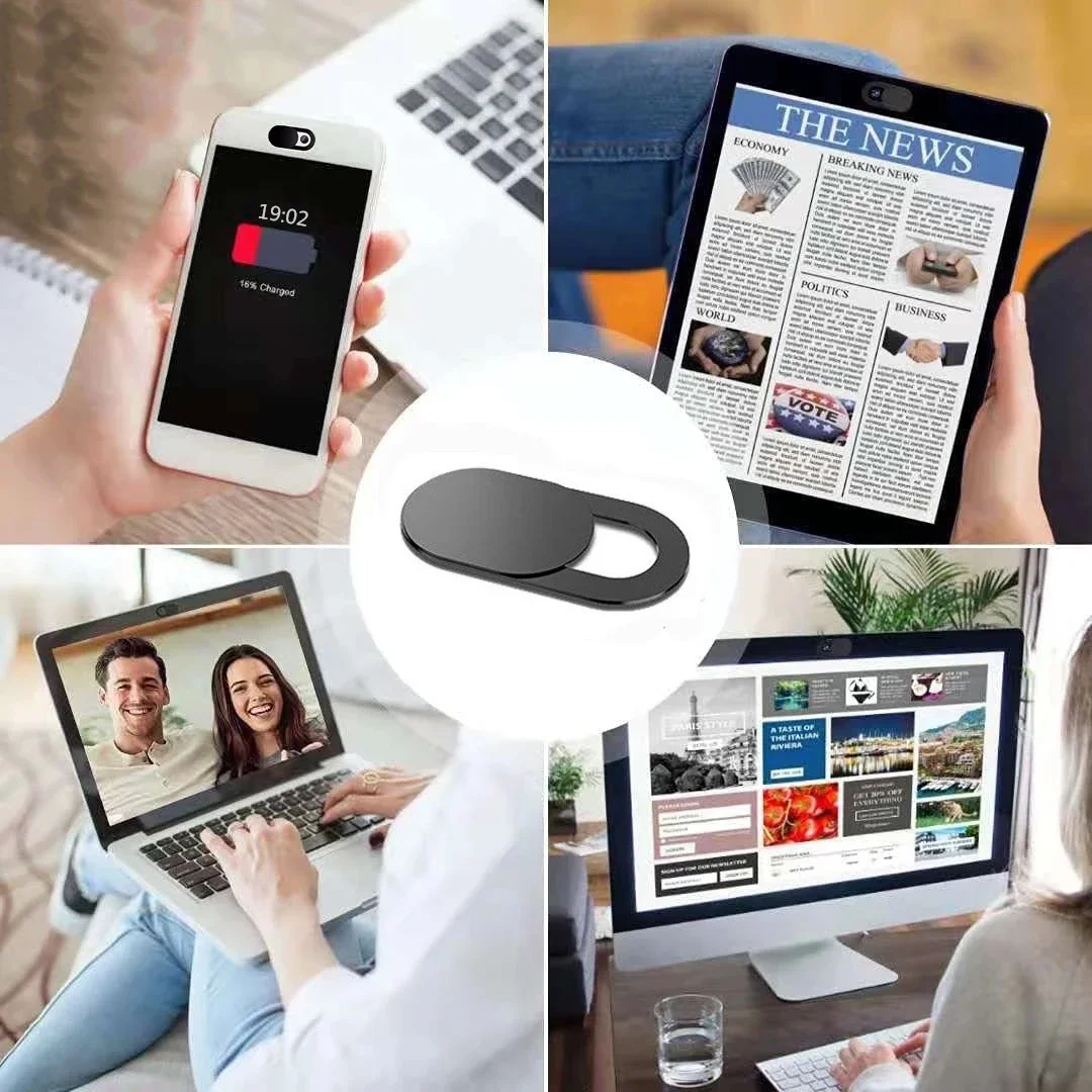 5/10 個のラップトップウェブカメラカバーシャッターユニバーサルアンチスパイカメラカバー Web ラップトップ iPad Macbook 携帯電話レンズプライバシーステッカー