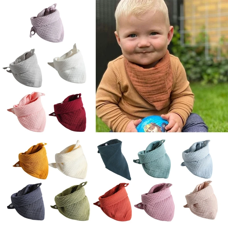 5 Stücke Baby Fütterung Sabbern Lätzchen Speichel Handtuch für DREIECK Schal Bandana Weiche Baumwolle Lätzchen Einstellbare Taste Spucktuch für Jungen