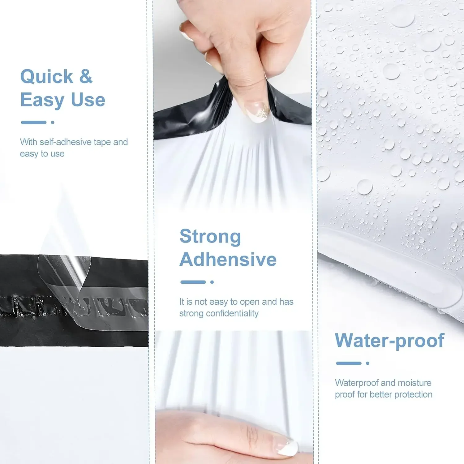 Universal Poly Bags Strong Adhesive Shipping Mailing Envelopes Self Seal Waterproof Poly Mailers for Shipping Packing Mailing