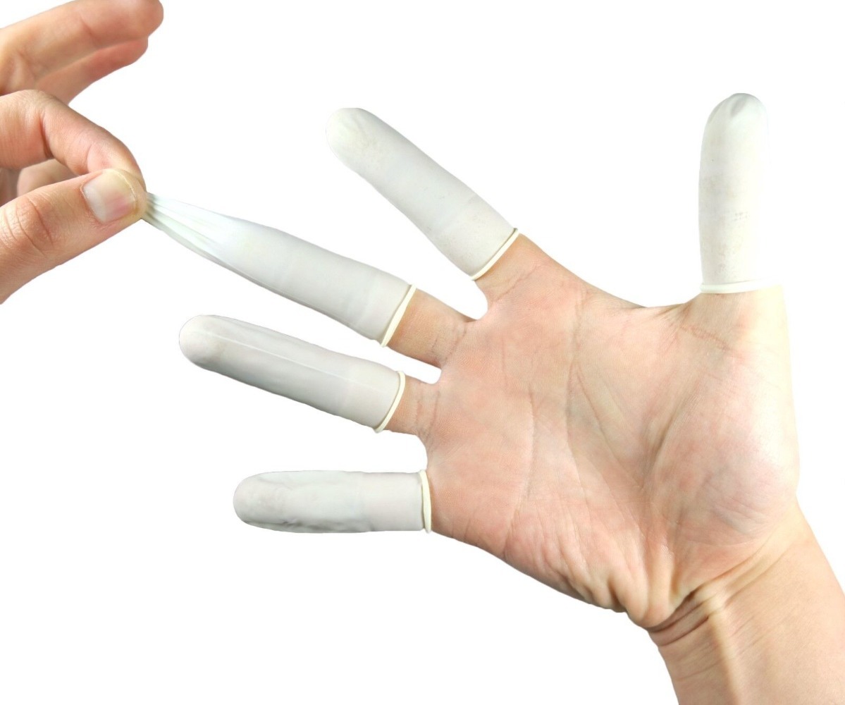 50/100Pcs Disposable ปลายนิ้วถุงมือป้องกันยางธรรมชาติลื่น Anti-Static Latex Finger Cots ปลายนิ้วเครื่องมือทนทาน